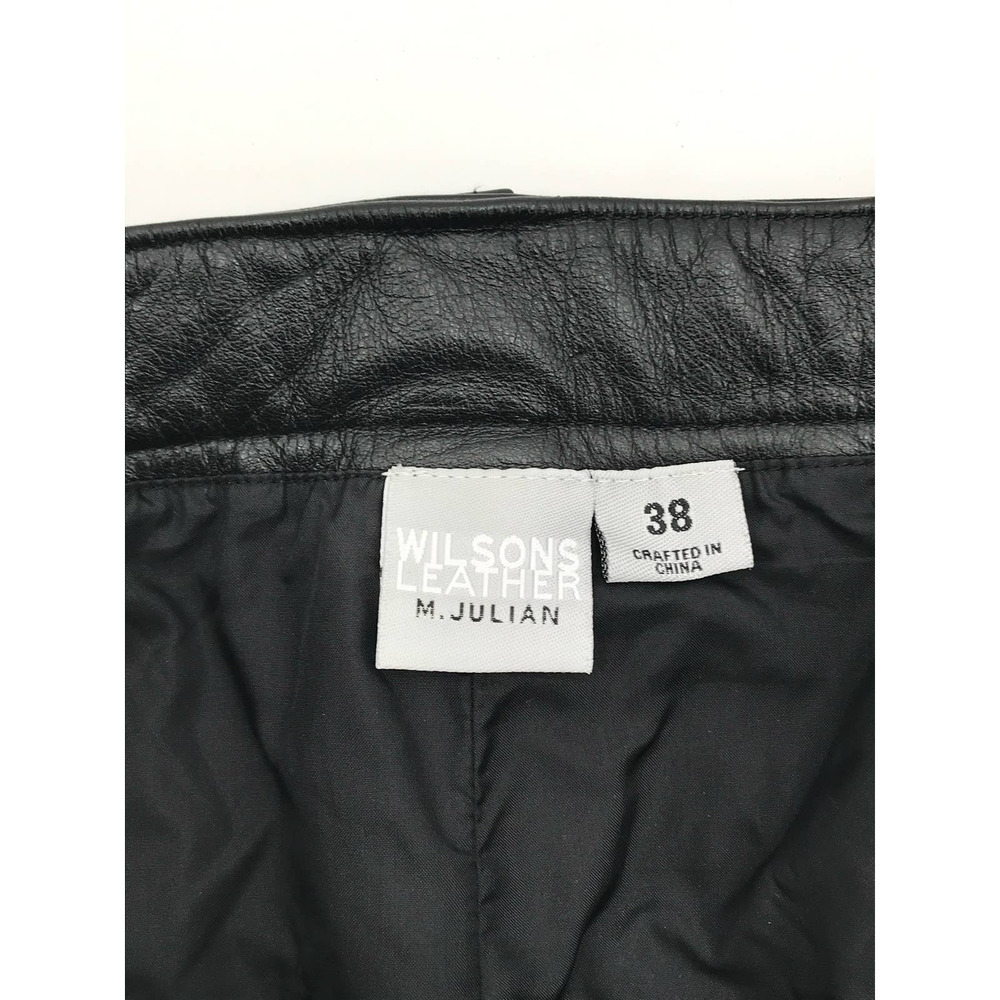 Wilsons Leather Black Men's Cargo Leather Pants - Picture 4 of 8